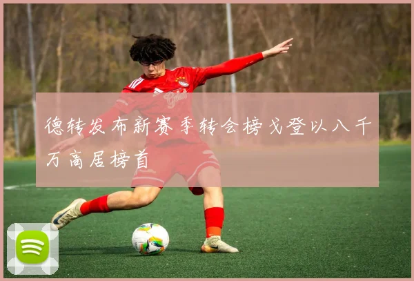 德转发布新赛季转会榜戈登以八千万高居榜首